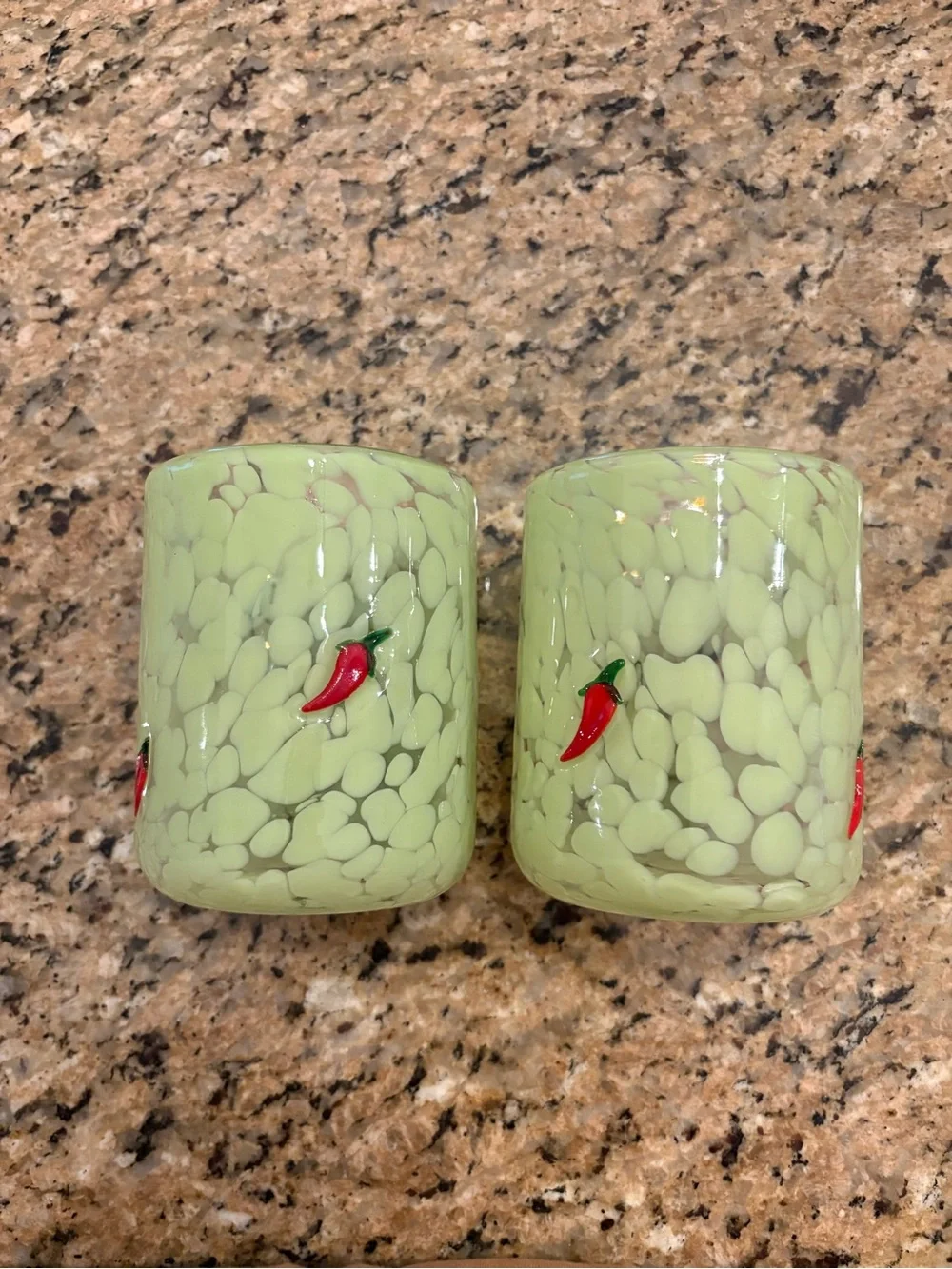 Anthropologie Chili Pepper Icon Juice Glass - Set of 2